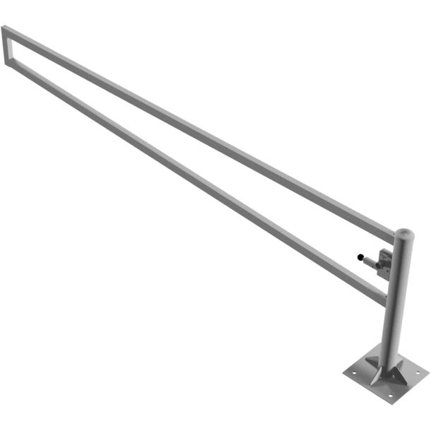 Swiveling gates | to be fixed by plugs, hot-dip galvanized | total width: 3500 mm | with triangular lock